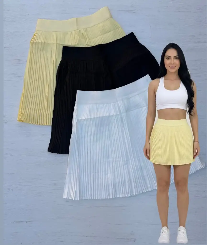 MEDIA DOCENA - FALDA SHORT PLISADA DEPORTIVA 