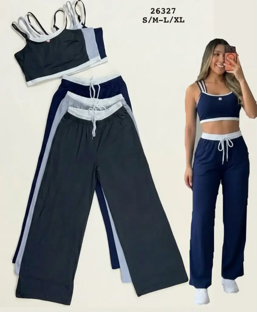 MEDIA DOCENA SET DE ALGODON MONO PALAZZO+TOP