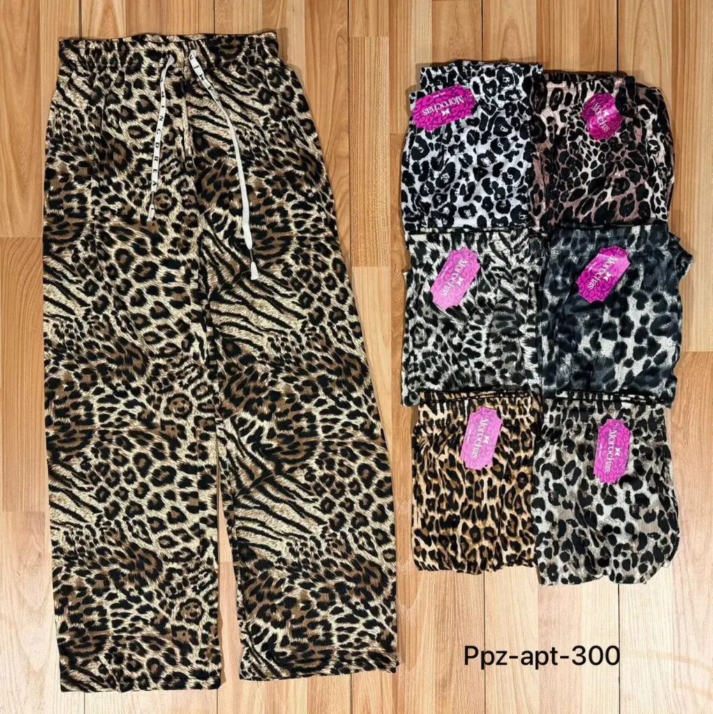 AS-PANTALON DAMA PALAZZO ANIMAL PRINT