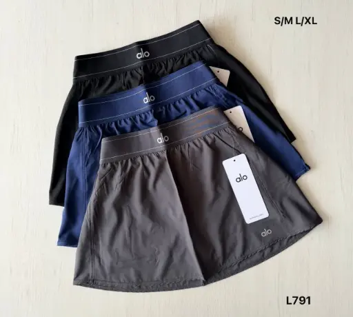 [L791] DOCENA - FALDA SHORT ALO CON BOLSILLO PREMIUM